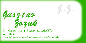 gusztav zozuk business card